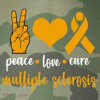 Peace Love Cure Multiple Sclerosis Legacy Tie Dye Trucker Hat