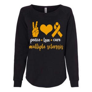 Peace Love Cure Multiple Sclerosis Womens California Wash Sweatshirt