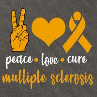 Peace Love Cure Multiple Sclerosis Cotton Canvas Backpack