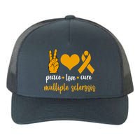 Peace Love Cure Multiple Sclerosis Yupoong Adult 5-Panel Trucker Hat