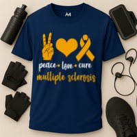 Peace Love Cure Multiple Sclerosis Cooling Performance Crew T-Shirt