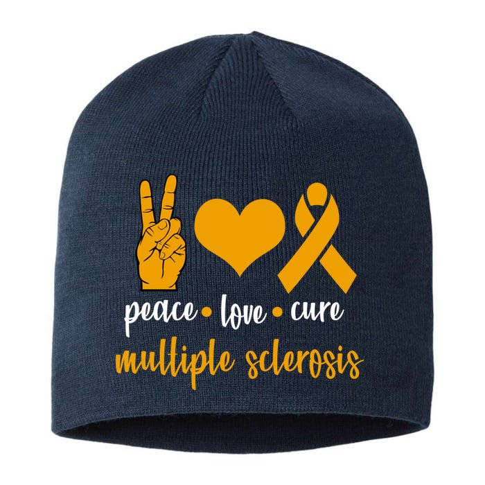 Peace Love Cure Multiple Sclerosis Sustainable Beanie