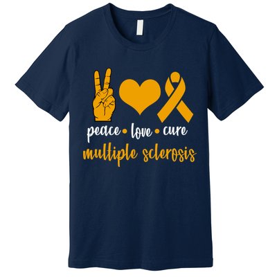 Peace Love Cure Multiple Sclerosis Premium T-Shirt