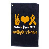 Peace Love Cure Multiple Sclerosis Golf Towel