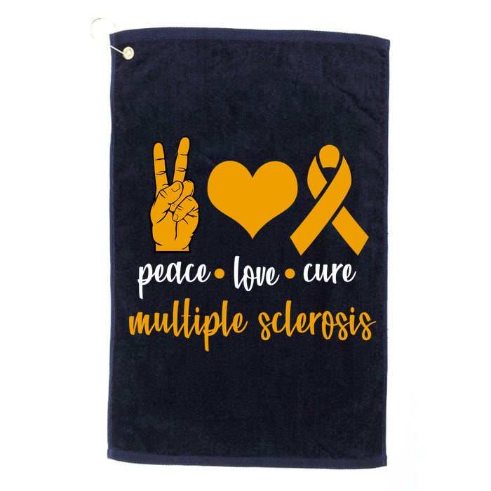 Peace Love Cure Multiple Sclerosis Golf Towel