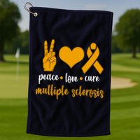 Peace Love Cure Multiple Sclerosis Golf Towel