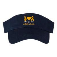 Peace Love Cure Multiple Sclerosis Valucap Bio-Washed Visor