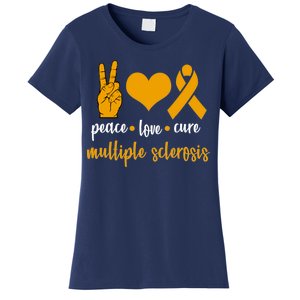 Peace Love Cure Multiple Sclerosis Women's T-Shirt