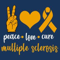 Peace Love Cure Multiple Sclerosis Women's V-Neck T-Shirt