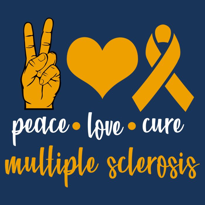 Peace Love Cure Multiple Sclerosis Women's V-Neck T-Shirt