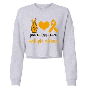 Peace Love Cure Multiple Sclerosis Cropped Pullover Crew