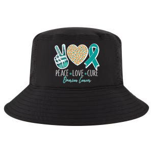 Peace Love Cure Ovarian Cancer Awareness Cool Comfort Performance Bucket Hat