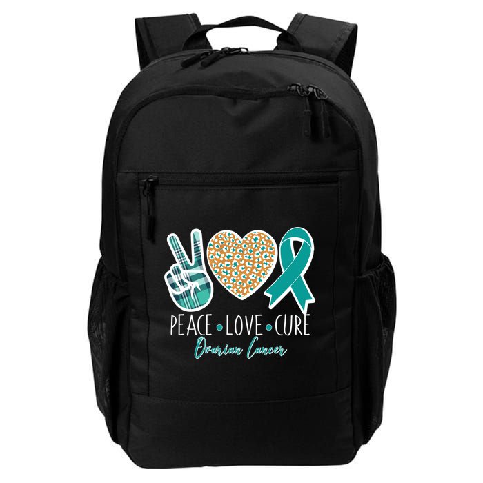 Peace Love Cure Ovarian Cancer Awareness Backpack