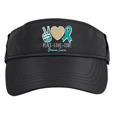 Peace Love Cure Ovarian Cancer Awareness Adult Drive Performance Visor