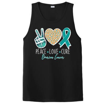 Peace Love Cure Ovarian Cancer Awareness PosiCharge Competitor Tank