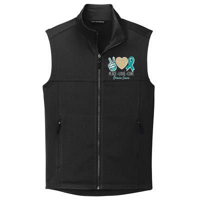 Peace Love Cure Ovarian Cancer Awareness Collective Smooth Fleece Vest