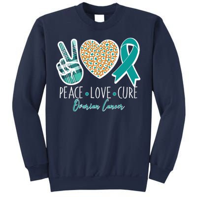 Peace Love Cure Ovarian Cancer Awareness Sweatshirt