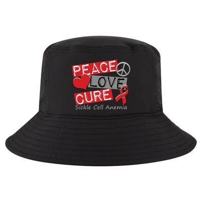 Peace Love Cure Sickle Cell Anemia Cool Comfort Performance Bucket Hat