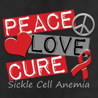 Peace Love Cure Sickle Cell Anemia 7 Panel Mesh Trucker Snapback Hat