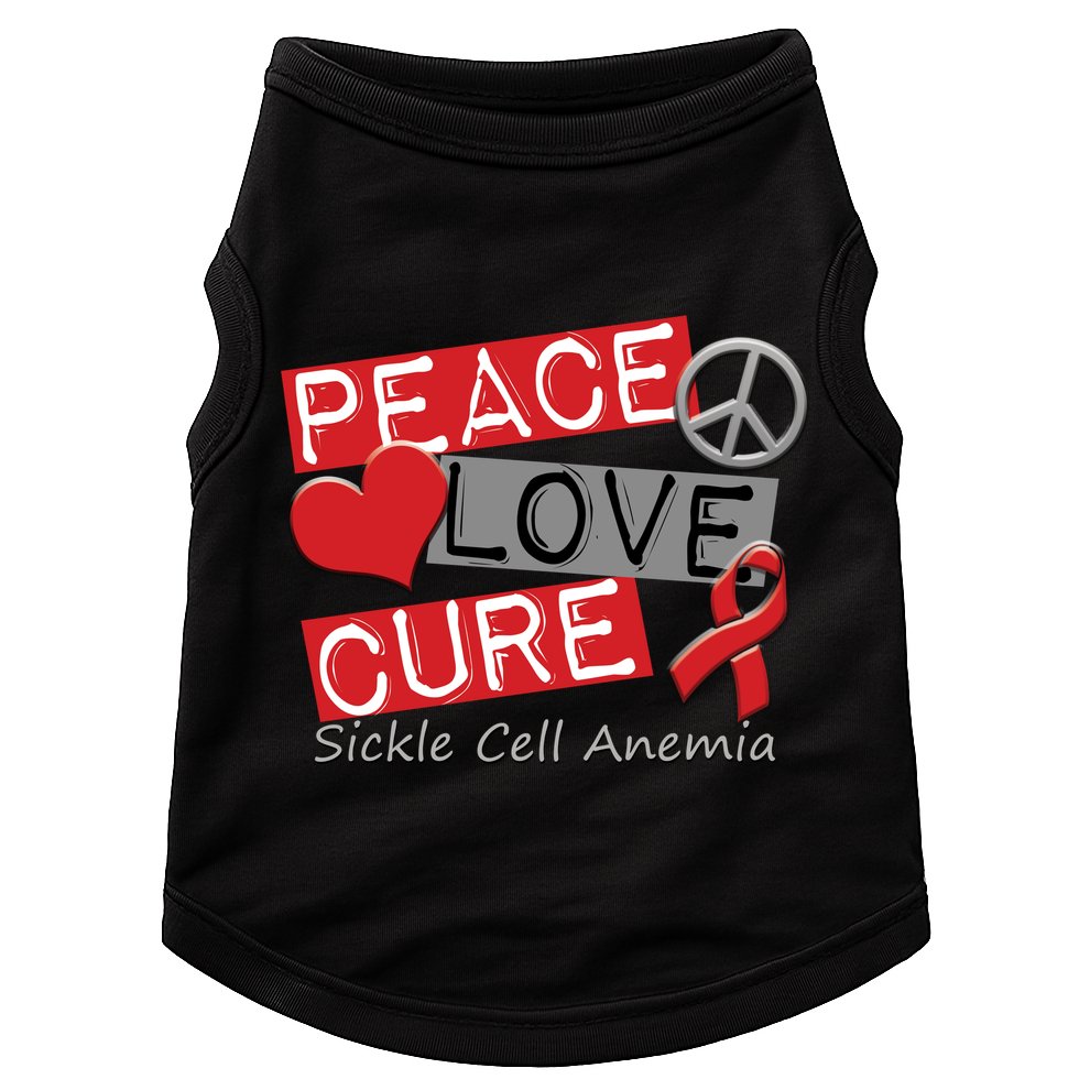Peace Love Cure Sickle Cell Anemia Doggie Tank