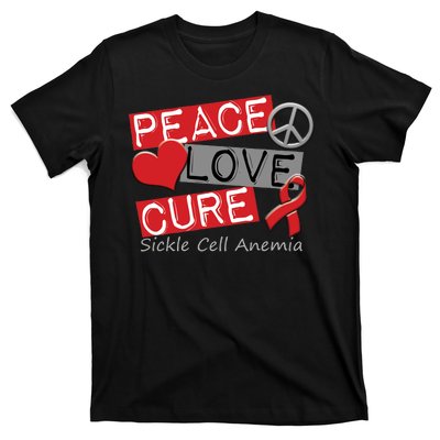 Peace Love Cure Sickle Cell Anemia T-Shirt