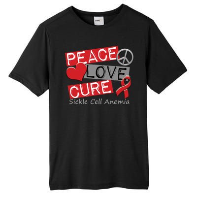 Peace Love Cure Sickle Cell Anemia Tall Fusion ChromaSoft Performance T-Shirt