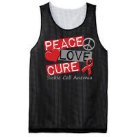 Peace Love Cure Sickle Cell Anemia Mesh Reversible Basketball Jersey Tank