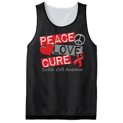 Peace Love Cure Sickle Cell Anemia Mesh Reversible Basketball Jersey Tank