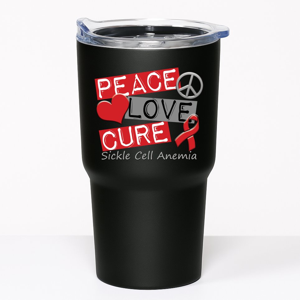 Peace Love Cure Sickle Cell Anemia Tumbler