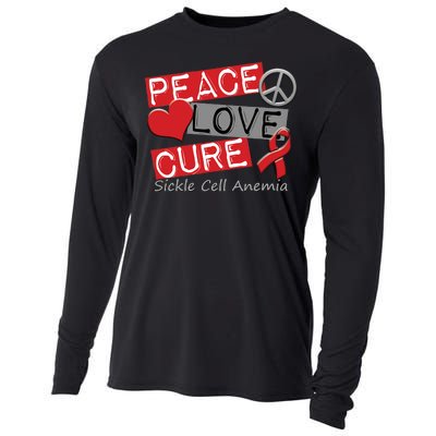 Peace Love Cure Sickle Cell Anemia Cooling Performance Long Sleeve Crew