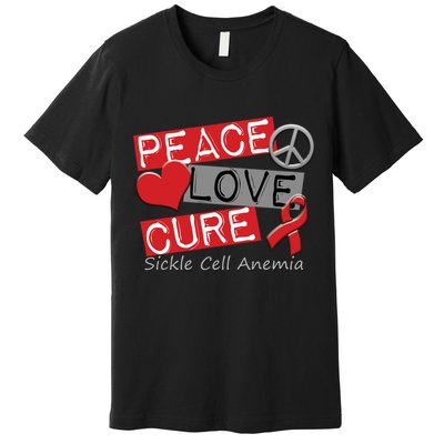 Peace Love Cure Sickle Cell Anemia Premium T-Shirt