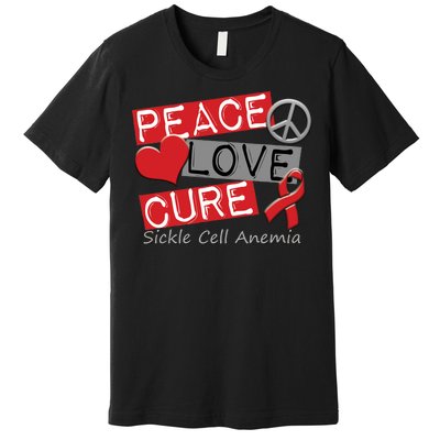 Peace Love Cure Sickle Cell Anemia Premium T-Shirt