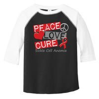 Peace Love Cure Sickle Cell Anemia Toddler Fine Jersey T-Shirt