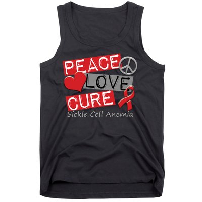 Peace Love Cure Sickle Cell Anemia Tank Top