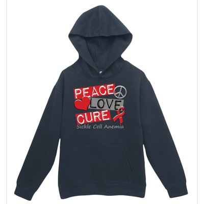 Peace Love Cure Sickle Cell Anemia Urban Pullover Hoodie