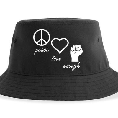 Peace Love Enough Gun Control Sustainable Bucket Hat
