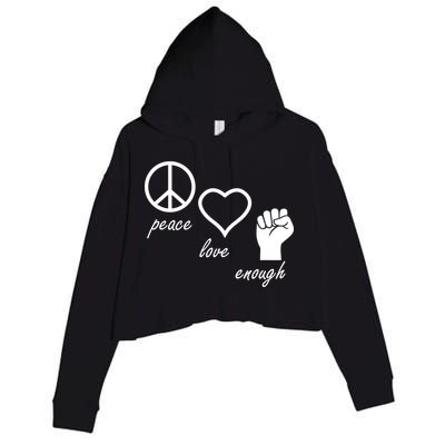 Peace Love Enough Gun Control Crop Fleece Hoodie