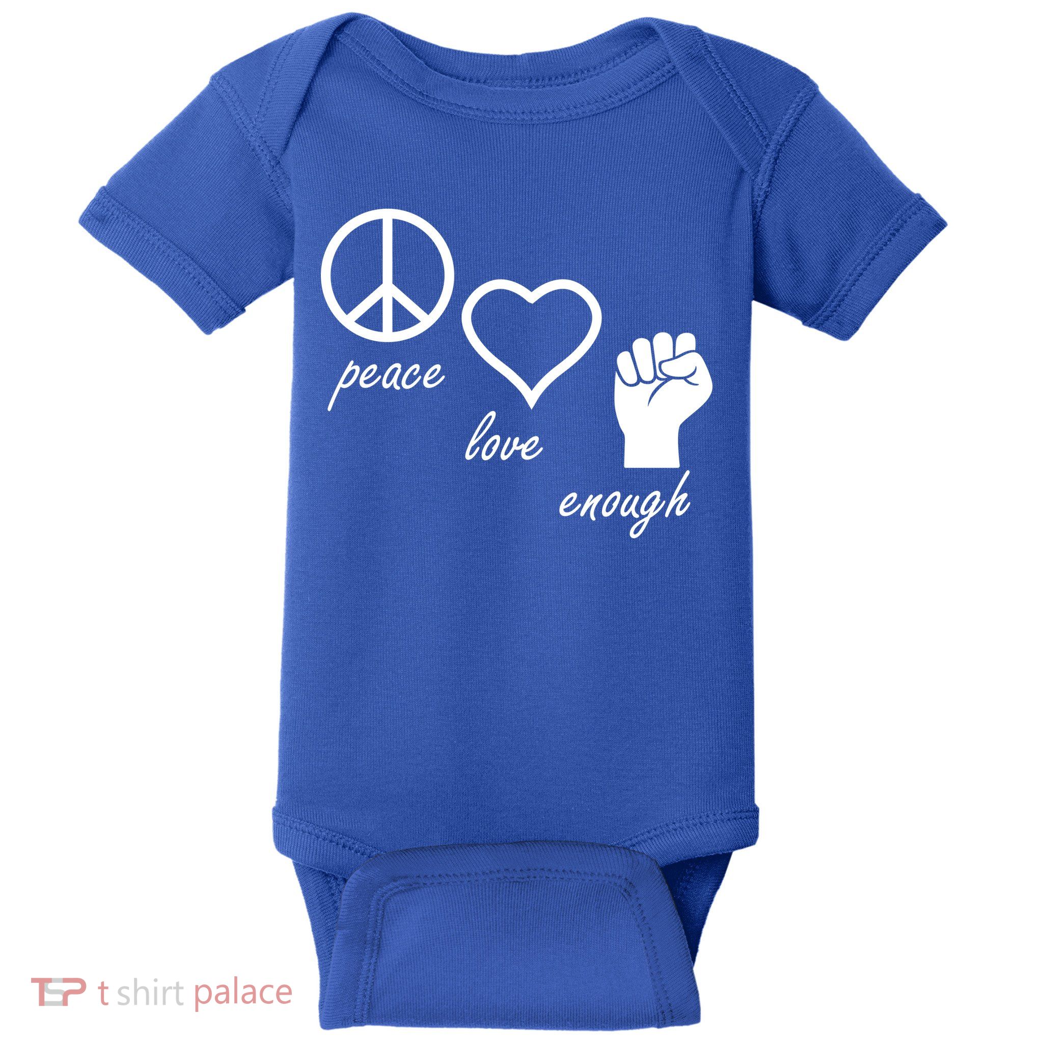 Peace Love Enough Gun Control Baby Bodysuit