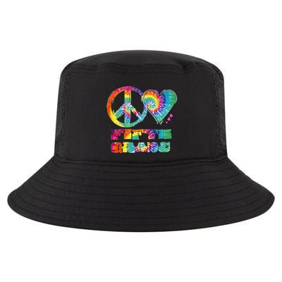 Peace Love Fifth Grade Cool Comfort Performance Bucket Hat