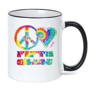 Peace Love Fifth Grade 11oz Black Color Changing Mug