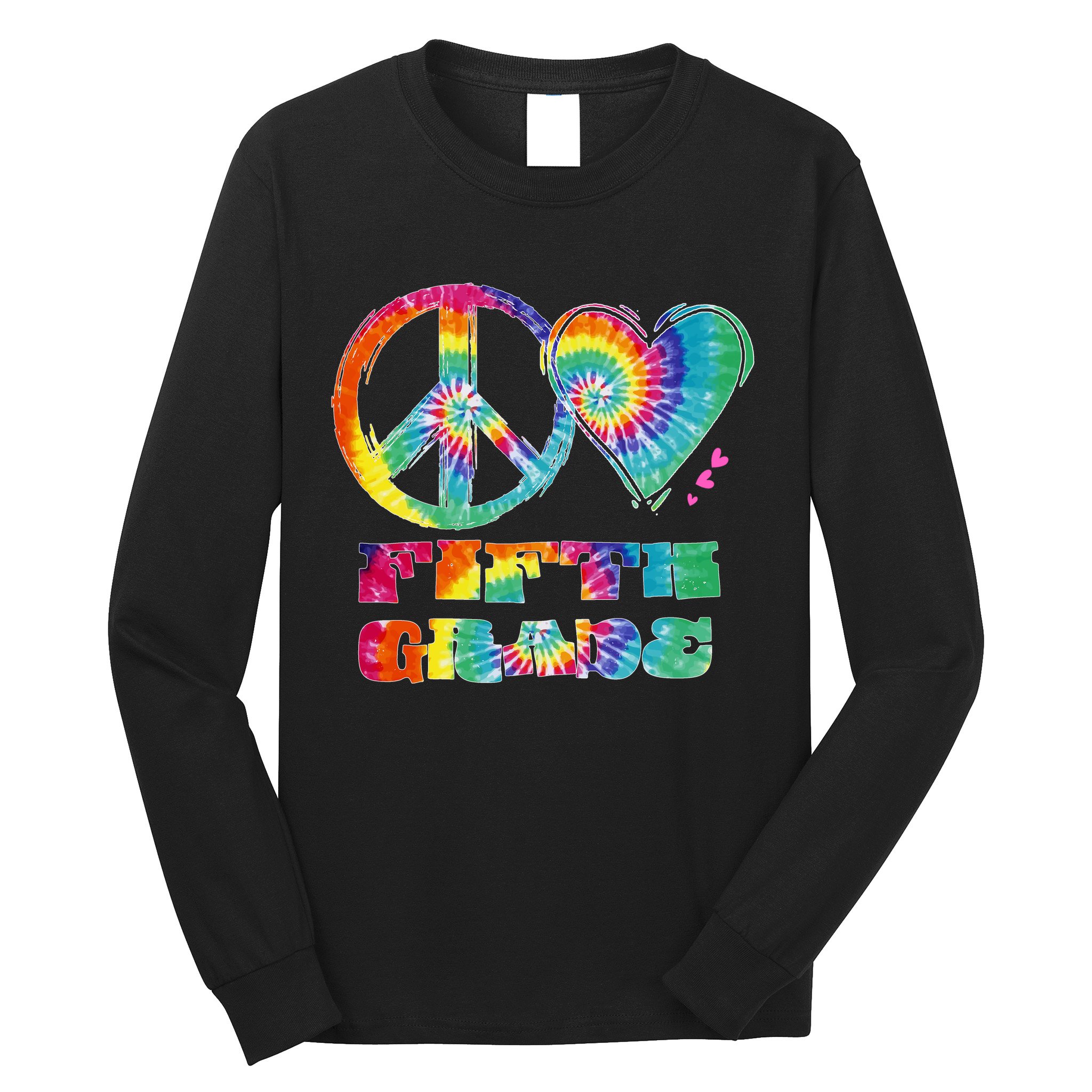 Peace Love Fifth Grade Long Sleeve Shirt