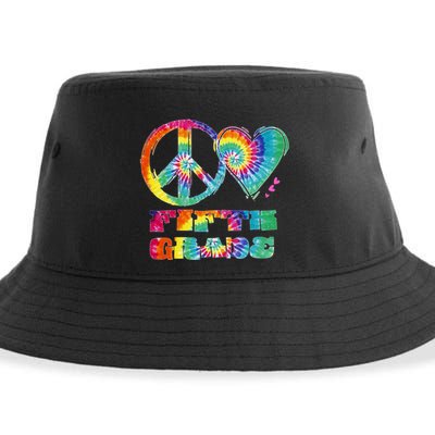 Peace Love Fifth Grade Sustainable Bucket Hat