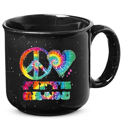 Peace Love Fifth Grade 15oz Campfire Ceramic Mug