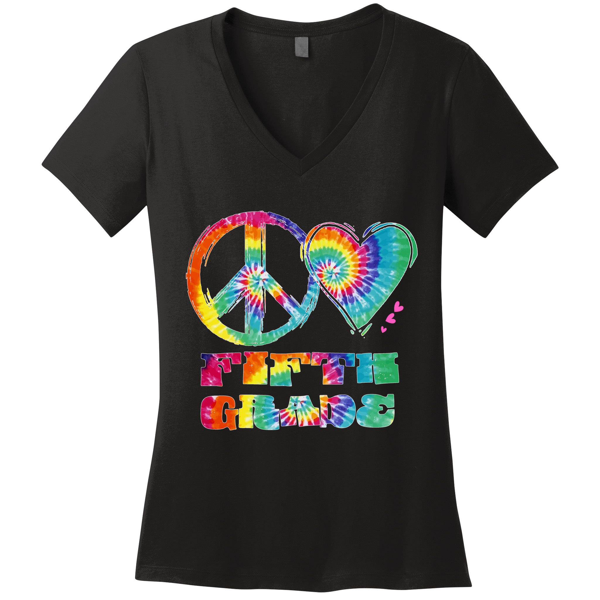 Peace Love Fifth Grade Women's V-Neck T-Shirt