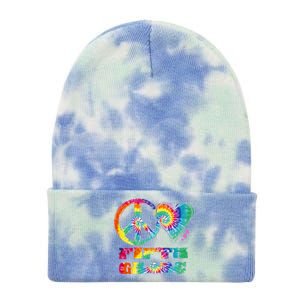 Peace Love Fifth Grade Tie Dye 12in Knit Beanie