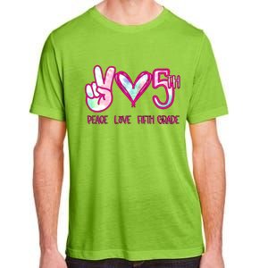 Peace Love Fifth-Grade Funny Cute Adult ChromaSoft Performance T-Shirt