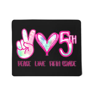 Peace Love Fifth-Grade Funny Cute Mousepad