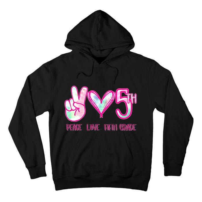 Peace Love Fifth-Grade Funny Cute Tall Hoodie