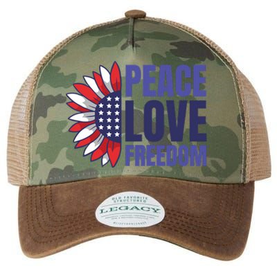 Peace Love Freedom Legacy Tie Dye Trucker Hat