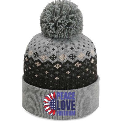 Peace Love Freedom The Baniff Cuffed Pom Beanie